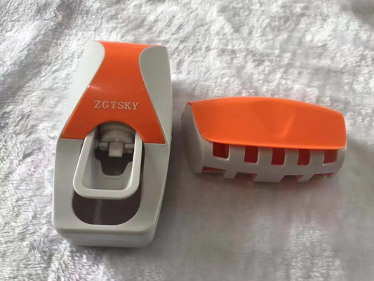 Bathroom Accessories Automatic Toothpaste Dispenser Dust-Proof Toothbrush Holder Wall Mount Stand Toothpaste Squeezers Tooth